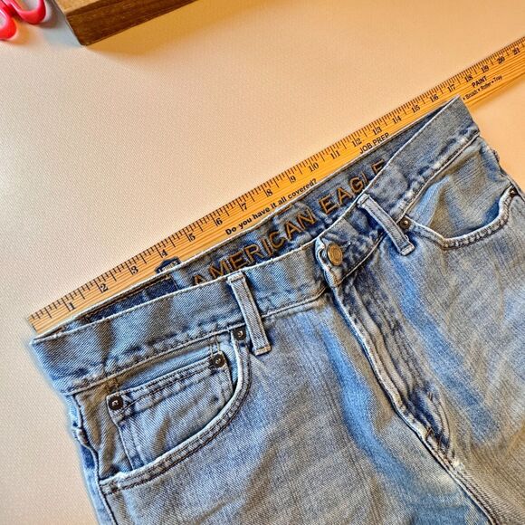 American Eagle Jeans Mens Size 33 Bootcut Y2K Distressed Grunge - Picture 9 of 16